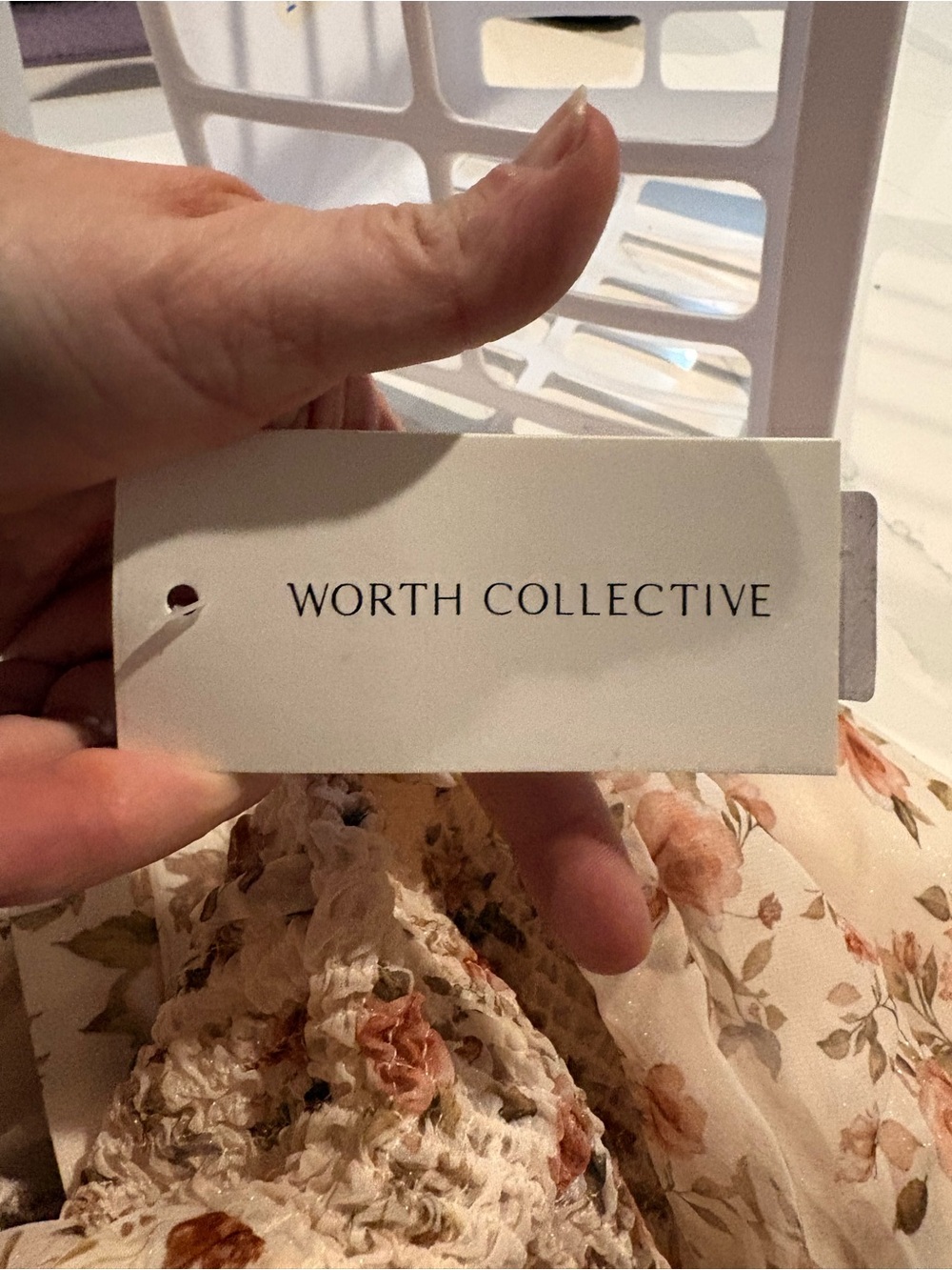 Worth Floral Smocked Midi Dress - Cream & Peach Floral - Picture 13 of 14